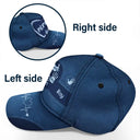 Gift For Yourself,Gift For Men,Gift For Grandpa,Gift For Father,Gift For Mother,Gift For Grandma,Love,French - Les Empreintes Des Mains Du Grand-Père Papa Et Des Enfants - Casquette Classique Personnalisée