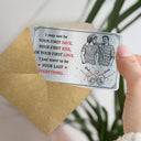 Gift For Couples,Gift For Husband,Gift For Boyfriend,Gift For Wife,Gift For Girlfriend,LGBT,Gift For Women,Gift For Men,Love,Photo - Pencil Sketch,Icon,Romantic - Custom Photo Pencil Sketch Couple Holding Hands I Want To Be Your Last Everything - Personalized Aluminum Wallet Card