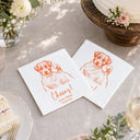 Pet Couple, Art Design, Playful, Pet Lovers, Gift For Couples, Wedding, Photo - Pencil Sketch - Bold - Custom Photo Bold Sketch Dog Cat Pet Couples Wedding Engaged Bachelor Bachelorette Party - Personalized Cocktail Napkins