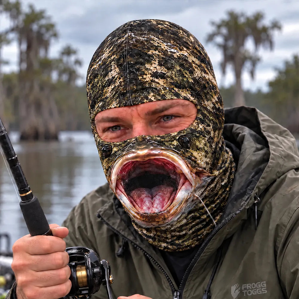 Christmas,Fishing,Humorous,Icon,Top Market - Gag Gift For Men Who Love Fishing, Fishermen, Friend - Personalized Realistic Big Fish Mouth Funny Face Balaclava Face Mask