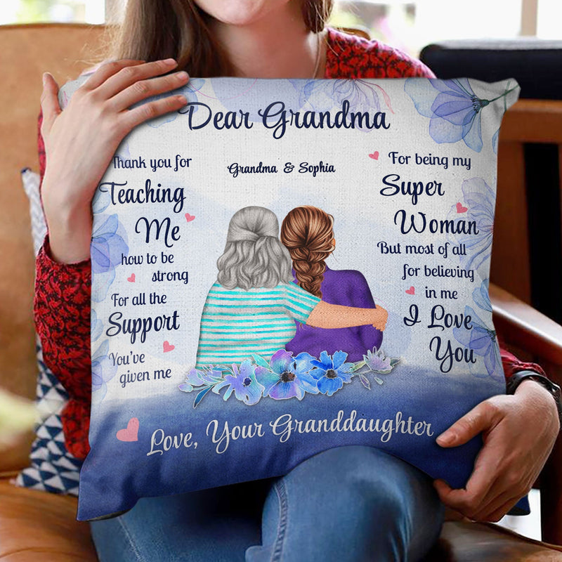 I Hugged This Soft Pillow Morning, Noon And Night Watercolor Style - Birthday, Loving Gift For Mom, Mother, Grandma, Grandmother, Daughter, Granddaughter - Personalized Custom Pillow