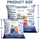I Hugged This Soft Pillow Morning, Noon And Night Watercolor Style - Birthday, Loving Gift For Mom, Mother, Grandma, Grandmother, Daughter, Granddaughter - Personalized Custom Pillow