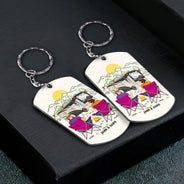 Home Is Where We Park It - Gift For Camping Lovers - Personalized Aluminum Keychain