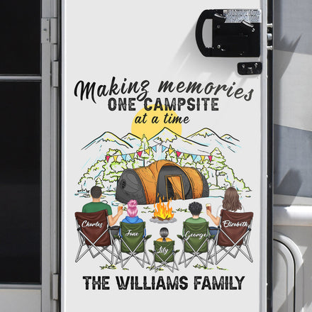 Making Memories One Campsite At A Time - Gift For Camping Family - Personalized Camping Decal, Decor Decal