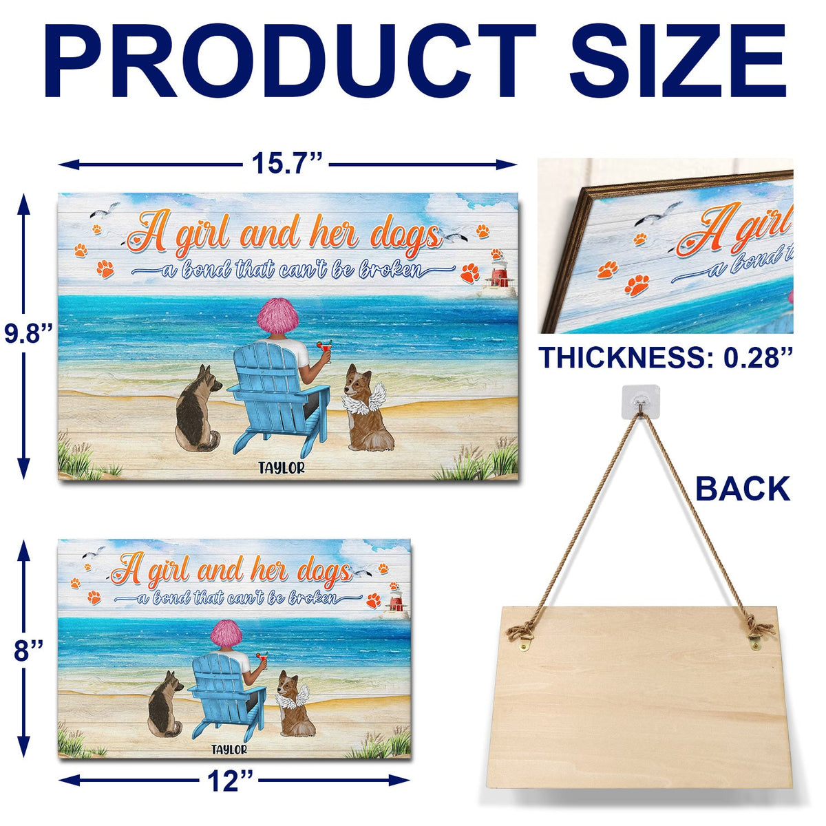 And She Lived Happily Ever After - Gift For Dog Lovers - Personalized Wood Rectangle Sign