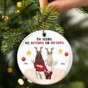 I'm Yours No Returns Or Refunds - Christmas Gift For Couples - Personalized Circle Ceramic Ornament