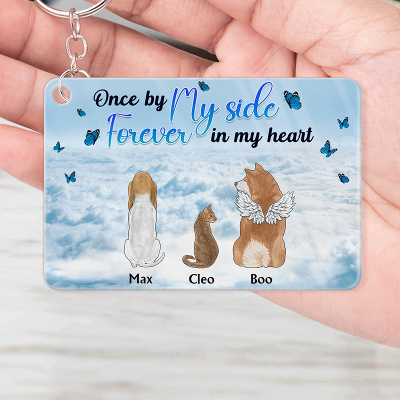 Once By My Side - Memorial Gift For Pet Lovers - Personalized Acrylic Keychain