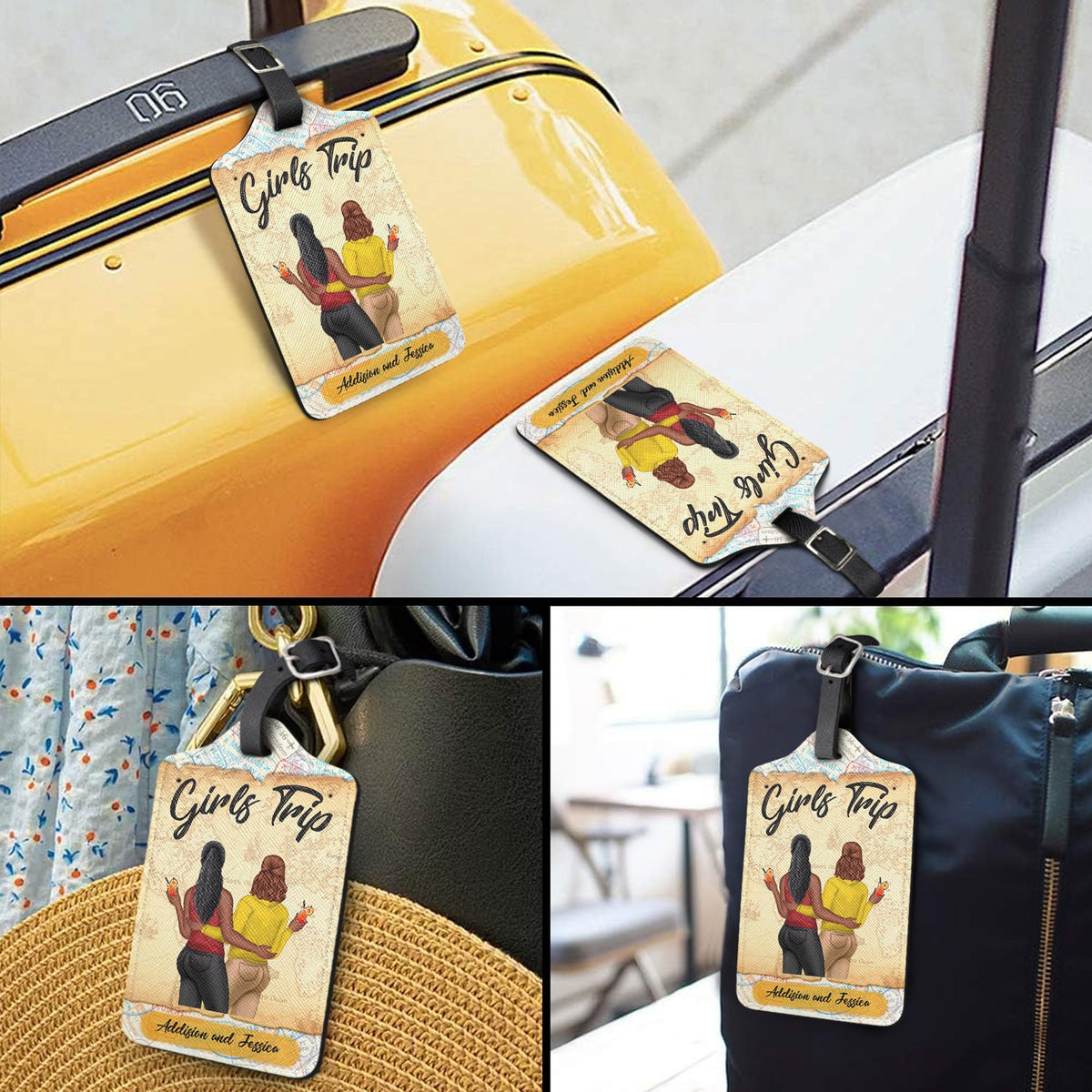 Girls Trip - Gift For Besties - Personalized Luggage Tag