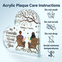My Favorite Place In All The World - Anniversary Gift For Couples - Personalized Heart Shaped Acrylic Plaque
