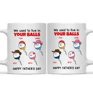 Little Cute Kids We Used To Live - Gift For Father, Dad - Personalized Mug