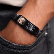 Custom Photo My Guardian Angel Lives In Heaven - Personalized Wristband Bracelet