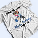Travel Couple Travel Partners For Life - Couple Gift - Personalized Custom T Shirt