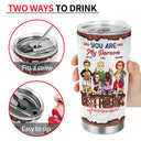 Besties Apparently We Are Trouble - Gift For Best Friends - Personalized Custom Tumbler