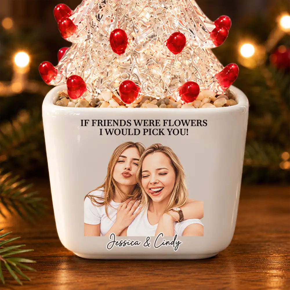 Afro Besties,Art Design,Christmas,Custom Photo,Gift For Bestie,Photo - Semi Realistic Portrait,Sentimental - Friendship Gift For Woman, Best Friend, Bestie, BFF - Personalized Custom Photo Semi Realistic Portrait, It Takes A Long Time Stained Glass Christmas Tree