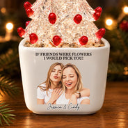 Afro Besties,Art Design,Christmas,Custom Photo,Gift For Bestie,Photo - Semi Realistic Portrait,Sentimental - Friendship Gift For Woman, Best Friend, Bestie, BFF - Personalized Custom Photo Semi Realistic Portrait, It Takes A Long Time Stained Glass Christmas Tree