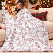 Art Design,Cozy,Custom Photo,Dog Lovers,Pet Lovers,Photo - Pencil Sketch - Remove BG - Gift For Pet Lovers - Personalized Custom Photo Pencil Sketch Chinoiserie Toile Fleece Blanket, Sherpa Blanket