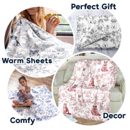 Art Design,Cozy,Custom Photo,Dog Lovers,Pet Lovers,Photo - Pencil Sketch - Remove BG - Gift For Pet Lovers - Personalized Custom Photo Pencil Sketch Chinoiserie Toile Fleece Blanket, Sherpa Blanket