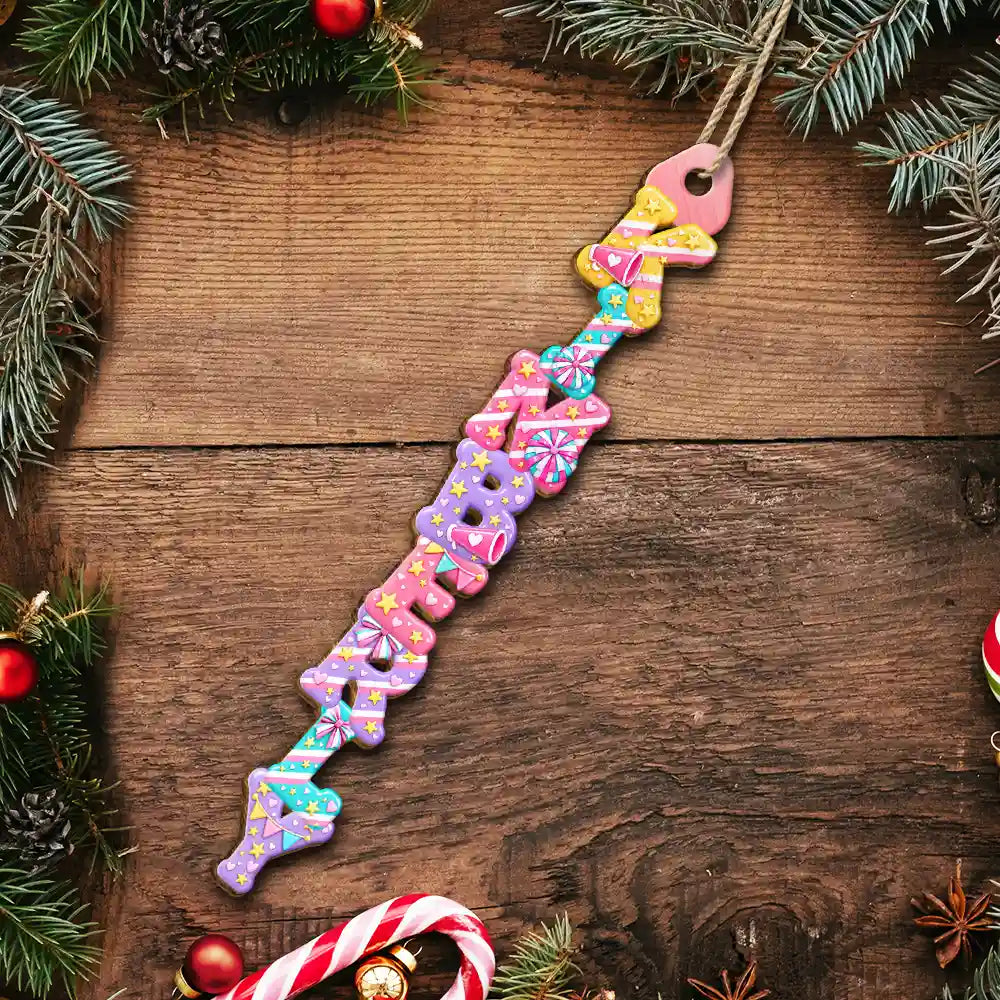 Gifts For Her,Playful,Gift For Children,Christmas,Gift For Daughter,Icon - Kids Name Mermaid Unicorn Ballet Alphabet Gift For Kid Girl - Personalized Custom Shaped Wooden Ornament