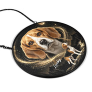 Art Design,Custom Photo,Healing,Indoor Decor,Memorial,Pet Lovers,Pet Memorial,Photo - Moon Pet  - Dog Memorial Gift For Pet Loss - Personalized Custom Photo Moonlight Night Sky Portrait Stained Glass Window Hanging Suncatcher