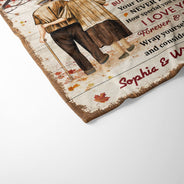 How Special You Are Family Old Couple Husband Wife Fall Leaves - Couple Gift - Personalized Custom Blanket