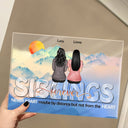Forever Never Apart Not From The Heart - Birthday, Loving Gift For Sister, Brother, Siblings, Family, Bestie - Personalized Custom Horizontal Rectangle Acrylic Plaque