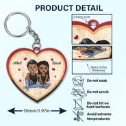 In Case You Need A Little Reminder Couple - Anniversary, Birthday Gift For Spouse, Husband, Wife, Boyfriend, Girlfriend - Personalized Custom Heart Shaped Acrylic Keychain
