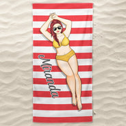 Beach Trips, Pool Party - Birthday, Vacation, Traveling Gift For Woman, Man - Personalized Beach Towel