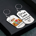 Drive Safe No One Else Will Tolerate Me - Birthday, Loving, Anniversary Gift For Spouse, Husband, Wife, Couple - Personalized Aluminum Keychain