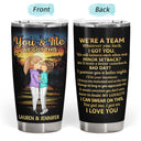 Chibi Kissing Couple Sideview I Wish I Couple Turn Back The Clock - Birthday, Loving, Anniversary Gift For Spouse, Hubby, Wifey, Boyfriend, Girlfriend - Personalized Tumbler
