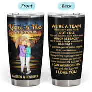 Chibi Kissing Couple Sideview I Wish I Couple Turn Back The Clock - Birthday, Loving, Anniversary Gift For Spouse, Hubby, Wifey, Boyfriend, Girlfriend - Personalized Tumbler