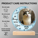 Custom Photo Moon I'm Always With You - Memorial Gift For Family, Friend, Pet Lovers - Personalized 3D Led Light Wooden Base