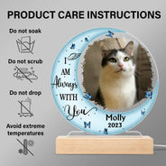 Custom Photo Moon I'm Always With You - Memorial Gift For Family, Friend, Pet Lovers - Personalized 3D Led Light Wooden Base