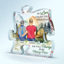 Our Love For You Will Never Cease - Memorial Gift For Family, Friend - Personalized Puzzle Shaped Acrylic Plaque