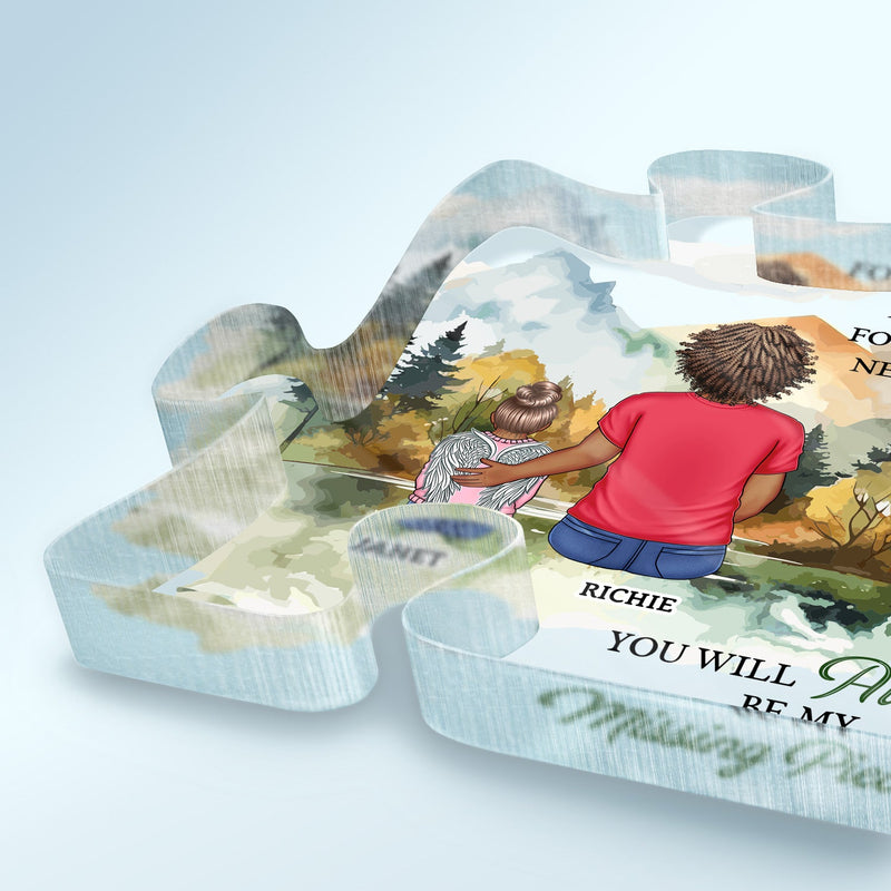 Our Love For You Will Never Cease - Memorial Gift For Family, Friend - Personalized Puzzle Shaped Acrylic Plaque