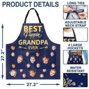 Custom Photo Best Flippin' Papa Ever - Birthday, Anniversary, Funny Gift For Men, Dad, Grandpa, Husband, Boyfriend - Personalized Apron