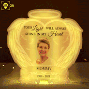 Custom Photo Always Shine In My Heart - Loving, Memorial Gift For Family, Siblings, Friends - Personalized Custom Shaped Photo Light Box
