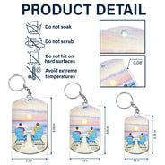 Couple Keys To The Beach Lake House - Personalized Aluminum Keychain