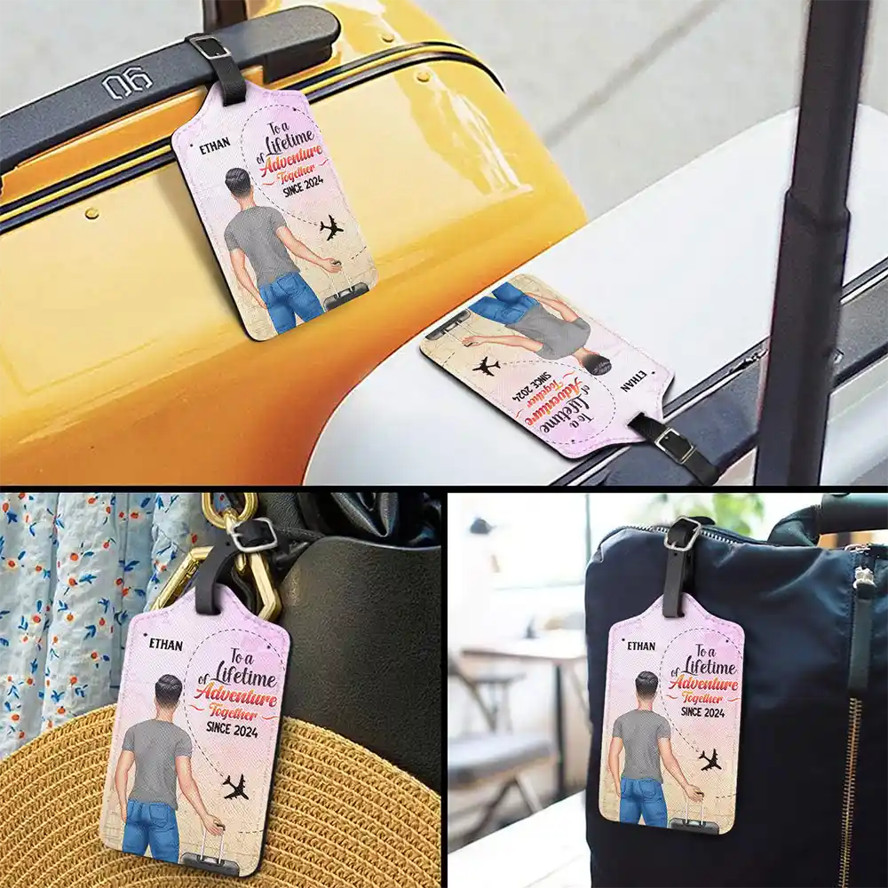 Couple To A Lifetime Of Adventure Together - Personalized Combo 2 Luggage Tags