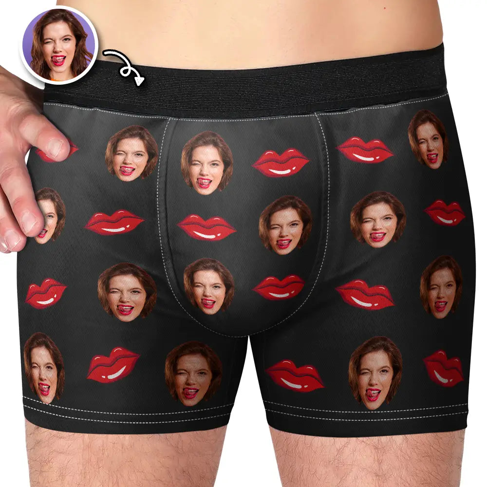 Gift For Couples, Gift For Husband, Gift For Boyfriend - Custom Photo This Belongs To - Personalized Men's Boxer Briefs
