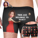 Gift For Couples, Gift For Husband, Gift For Boyfriend - Custom Photo This Belongs To - Personalized Men's Boxer Briefs
