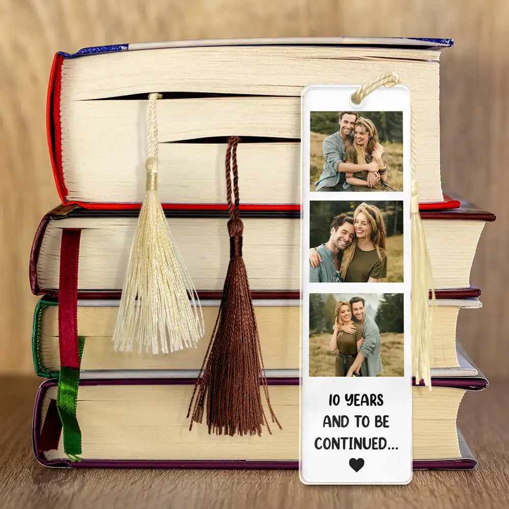 Custom Photo Book Lovers Yourself, Couple, Family, Bestie - Personalized Acrylic Bookmark