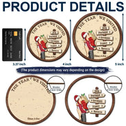 The Year We Visited Travel Couple - Personalized 2-Layered Wooden Ornament