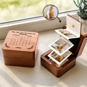 Gift For Women,Gift For Mother,Gift For Father,Parents,Gift For Grandparents,Gift For Grandma,Gift For Grandpa,New Dad,New baby,New Mom,Love - Custom Photo Calendar The Day You Became My Mommy Daddy - Personalized Wooden Accordion Photo Box