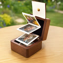 Gift For Yourself,Gift For Women,Gift For Men,Memorial,Sad - Custom Photo Calendar The Moment Your Heart Stopped - Personalized Wooden Accordion Photo Box