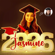 Graduation,Gift For Yourself,Gift For Daughter,Gift For Son,Gift For Bestie,Photo - Cartoon Full Portrait,Proud - Custom Photo Cartoon Portrait Congrats Graduate - Personalized Custom Shaped Light Box