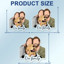 Custom Photo,Art Design,Family,Adorable,Photo - Semi Realistic Portrait - Custom Photo Semi Realistic Portrait Family Couple Pet Lovers Portrait - Personalized Acrylic Car Hanger