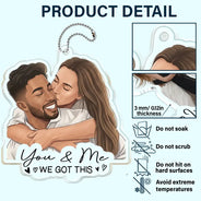 Custom Photo,Art Design,Family,Adorable,Photo - Semi Realistic Portrait - Custom Photo Semi Realistic Portrait Family Couple Pet Lovers Portrait - Personalized Acrylic Car Hanger