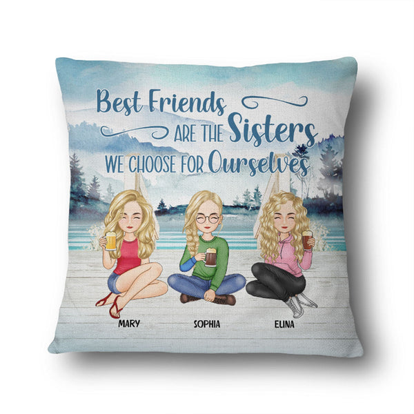 Lake Bestie Best Friends Are The Sisters - Gift For Besties - Personalized Pillow