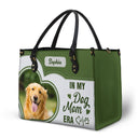 Custom Photo In My Dog Cat Mom Era - Gift For Dog Mom, Cat Mom - Personalized Leather Bag