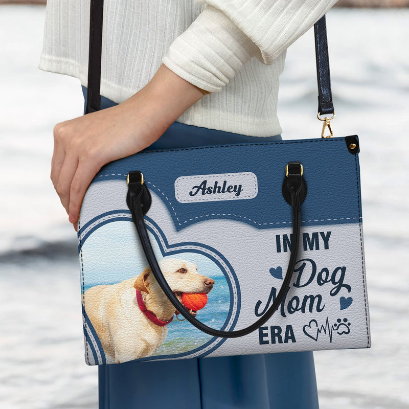 Custom Photo In My Dog Cat Mom Era - Gift For Dog Mom, Cat Mom - Personalized Leather Bag